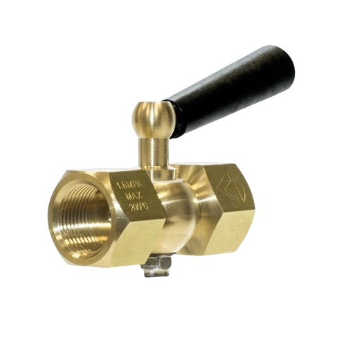 Кран трехходовой латунный муфтовый (М20x1,5 G1/2  Ру=25 Тр=200°С)