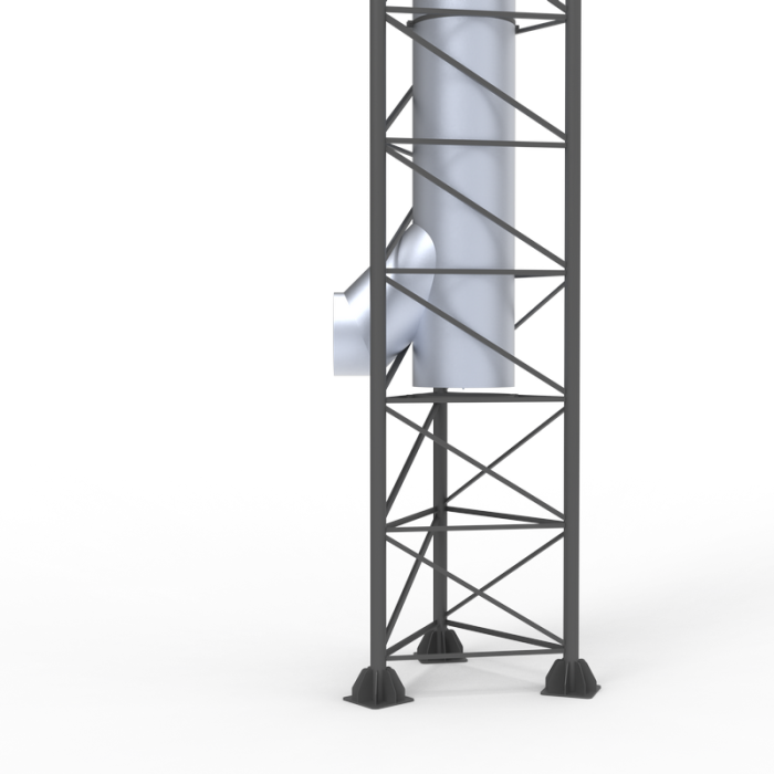 Chimney in the frame ф350/420, S=0,8mm AISI 304